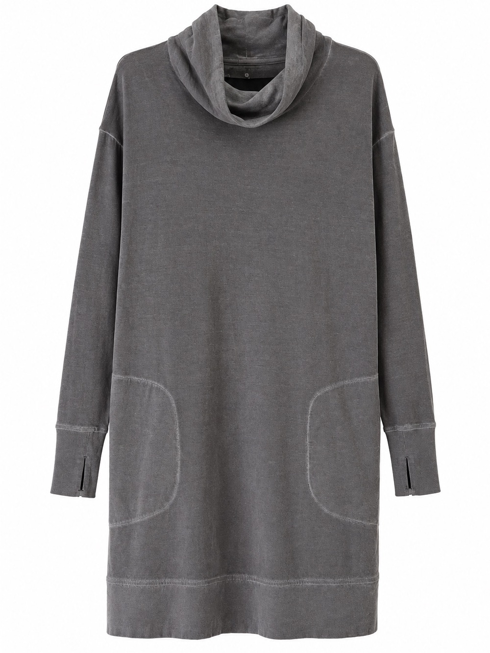 Athleta Gray Cowl Neck Sweatshirt Dress Tunic Size Large